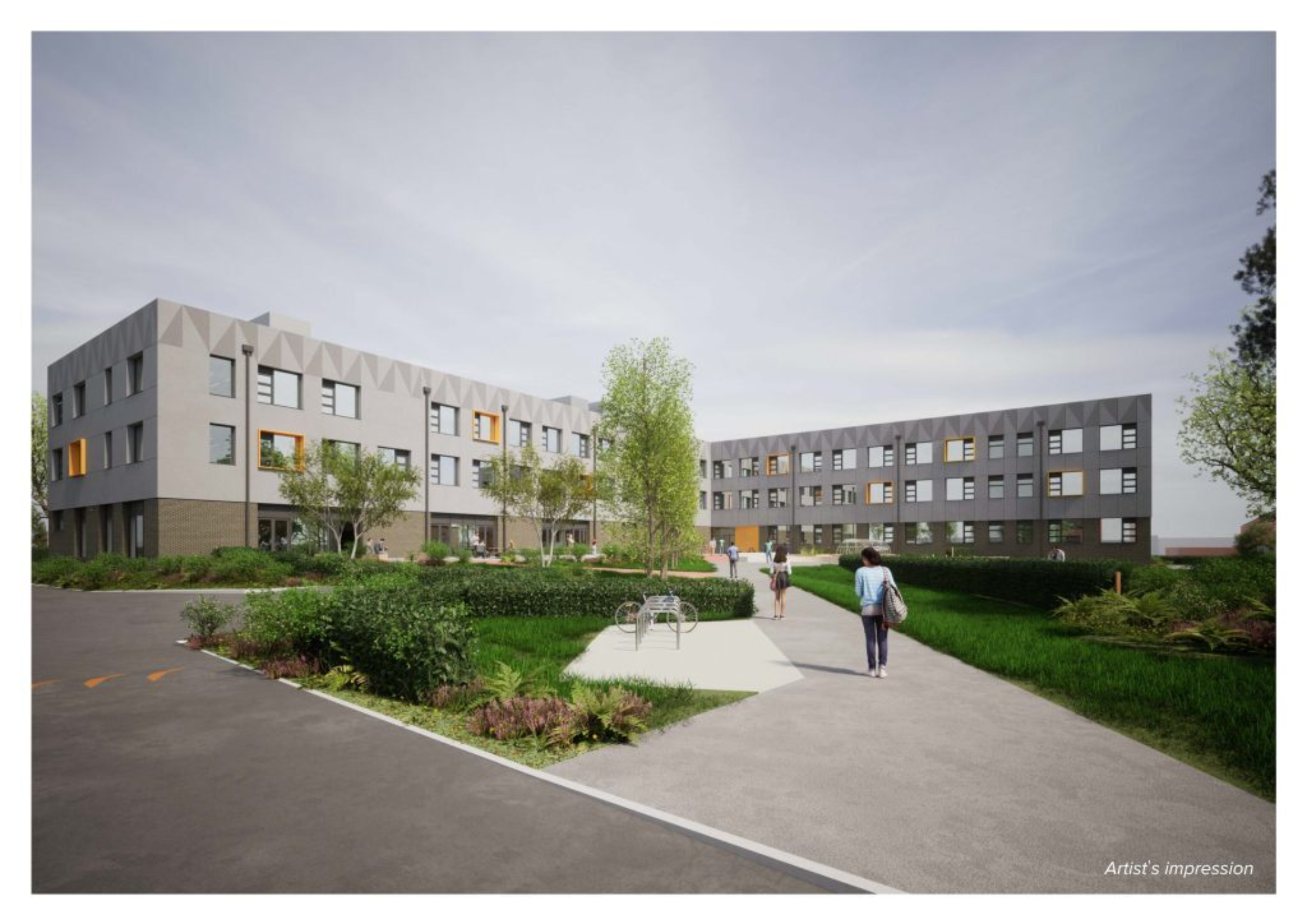 An artists impression of the external south east view of East Coast Colleges Great Yarmouth Campus indicative only Image LSI Architects 1024x724 1